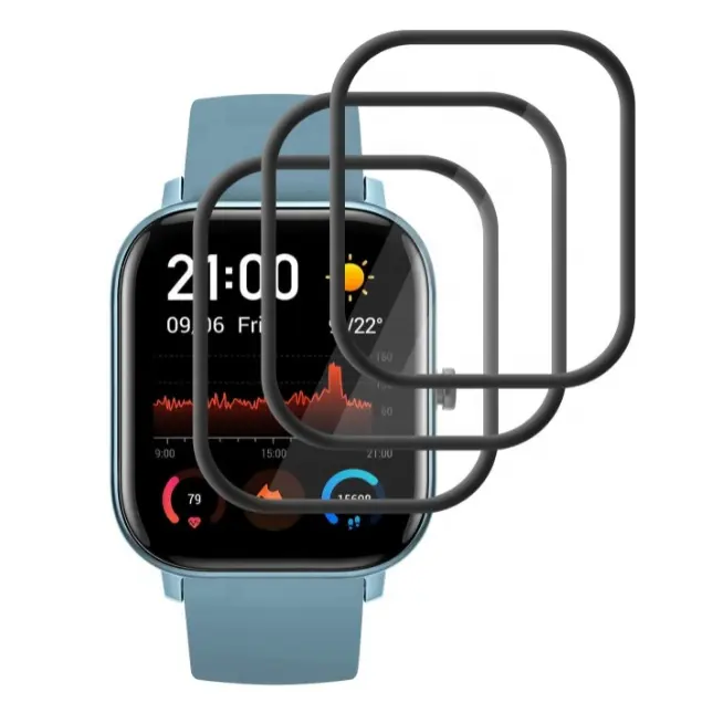 Crystal Clear Full Coverage Tempered Glass 3D Screen Protector for Amazfit GTS