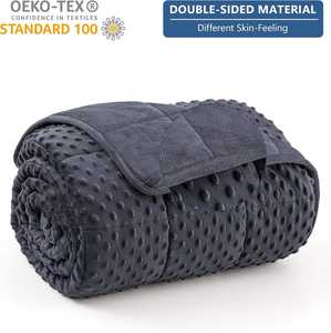 Couverture lestée ultra douce en minky à pois pour adultes, couverture sensorielle en peluche à bulles, couverture lourde pour soulager l'anxiété, perles <span class=keywords><strong>de</strong></span> <span class=keywords><strong>verre</strong></span> <span class=keywords><strong>de</strong></span> qualité supérieure, gris - Product Image 6