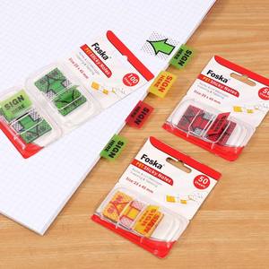 Foska Papeterie et Fournitures Scolaires 3 Couleurs Transparent PET Film Flèche Étiquettes Signe Ici Onglets pour Facile Notaire Livre Annotations - Product Image 6