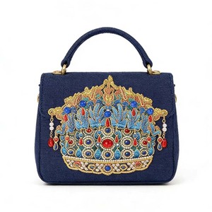 Sac fourre-tout en toile de style vintage, design <span class=keywords><strong>rétro</strong></span>, pour femmes et hommes, pour les trajets quotidiens, les courses, les voyages, logo personnalisé imprimable, fermeture à glissière en corde - Product Image 3