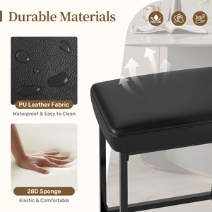 Juego de Taburetes de Bar, Ajustables, con Marco de Metal Estable, Asiento Acolchado Cómodo, Taburetes de Altura de Mostrador para Hogar, Cocina, Comedor, Exterior y Escuela - Product Image 2