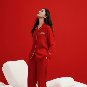 Pijamas de Alta Gama para Mujer, Ropa de Dormir Súper Suave y Lisa, Cuello en V Clásico, Conjunto de Pijamas de Tencel Modal para Mujer, Regalo para el Hogar - Product Image 3