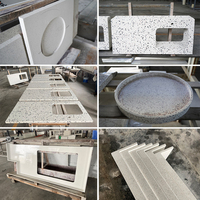 Plan de travail de salle de bain en pierre d'ingénierie Calacatta polie, grande dalle de quartz à surface solide pour cuisine