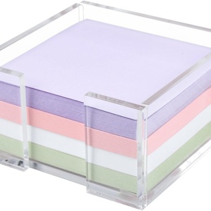 Support de bureau moderne en acrylique pour notes autocollantes – Distributeur transparent de notes adhésives pour bloc-notes – Vente en gros - Product Image 5