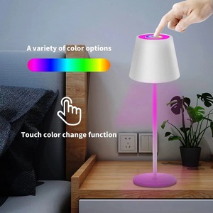 Hotel Cordless Usb Rechargeable Table Lamp Poldina Waterproof <b>Touch</b> <b>Switch</b> Table Lamp for Bedroom Hotel Living Room Restaurant - Product Image 1