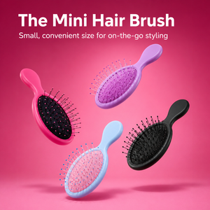 Nuova Spazzola Portatile per Capelli in Plastica Colorata con Cuscino d'Aria, Mini Spazzola da Viaggio con Funzione Lisciante - Product Image 4