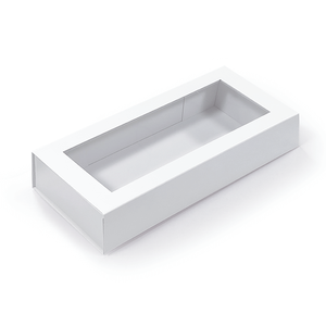Custom Flip Folding Magnetic Closure Cover Cosmetic Packaging <b>Black</b> <b>Gift</b> <b>Box</b> With Clear Window - Product Image 5