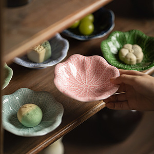 Haut <span class=keywords><strong>pied</strong></span> en céramique Mini thé fruits Dim Sum Snack & bonbons affichage gâteau plateau écologique assiette <span class=keywords><strong>plat</strong></span> pour les occasions de fête - Product Image 6
