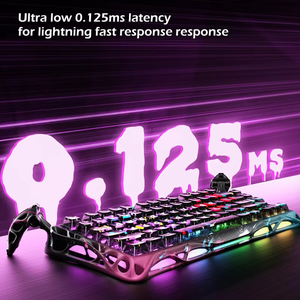 GravaStar Mercury V75 Pro 75% Hall Effect Magnetic Switch Gaming <b>Keyboard</b>, 8000 Hz Polling, Dual-Zone RGB, Semi-Aluminum Frame - Product Image 5