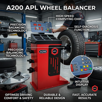 Yüksek Hızlı Tekerlek Balans Makinesi 200 RPM 10-24 İnç Jant 0.25kW 110 230V Araba Tamir Atölyeleri İçin Hızlı Döngü