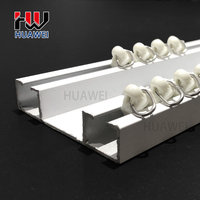 Rail de rideau double en aluminium pliable HUAWEI, designs de rideaux prêts à poser