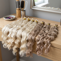 Meilleure qualité en vrac Extensions de cheveux humains vierges Remy Cheveux ondulés au prix de gros