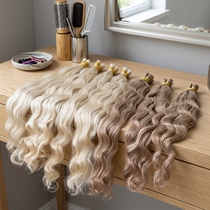 Meilleure qualité en vrac Extensions de cheveux humains vierges Remy Cheveux ondulés au prix de gros - Product Image 2