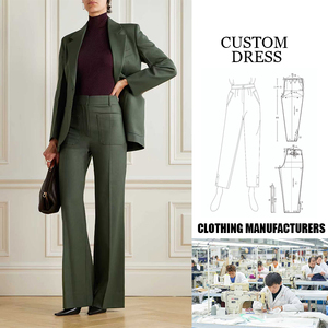 Women's New Formal Breathable <strong>Elastic</strong> <strong>Waist</strong> Mid <strong>Waist</strong> Straight Wide Leg Button Print Summer Pants - Product Image 1