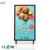 Pantalla Digital para Exteriores con Marco en A, IP65, Laminación Completa, Cristal Antideslumbrante, Soporte Publicitario LCD Inteligente