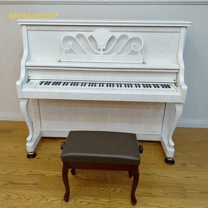 Stile europeo bianco opaco a mano-intagliato <span class=keywords><strong>oro</strong></span> in polvere professionale in posizione verticale pianoforte con panca - Product Image 2