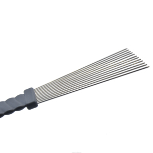 Peine africano cepillo de pelo recto pequeños peines de Piojos de Metal Afro para uso doméstico herramienta de peluquería láser con mango de plástico - Product Image 4