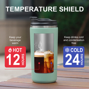 Mug à café de 12 oz <span class=keywords><strong>avec</strong></span> revêtement céramique interne, gobelet isotherme en acier inoxydable, mug de voyage anti-fuite <span class=keywords><strong>avec</strong></span> couvercle rabattable, tasses thermiques - Product Image 5