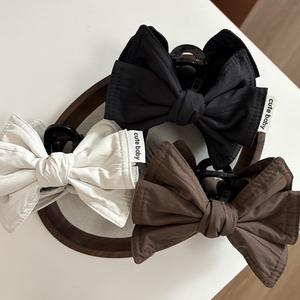 Pinza de Pelo de Plástico con Lazo Retro Coreano de 13 cm, Accesorios Minimalistas para el Cabello para Mujer, Decoración para el Cabello - Product Image 1