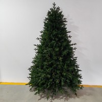 Sapin de Noël demi-forme gain de place, sapin de Noël demi-forme en PE et PVC avec base métallique