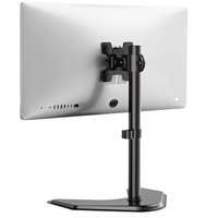 Nouveau support de moniteur de bureau JBM Enterprises, base robuste, fonction pivotante flexible, prend en charge la configuration d'un ou de deux moniteurs, en alliage