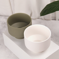 Stoples Lilin Keramik Premium dengan Lapisan Matte untuk Lilin Aroma Kedelai, Dekorasi Rumah, Kemasan Aroma Mewah