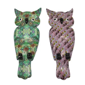 Top Seller Hand-Finished Animal Color Colorful <strong>Owl</strong> Watch Over You Resin Wall Sign Plaque Clear Textured <strong>Plate</strong> - Product Image 1