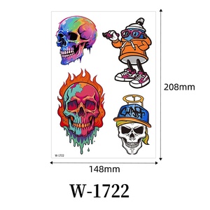 Tatuajes Temporales Estilo Grafiti Urbano Americano, Resistentes al Agua, Duraderos, Coloridos, con Letras de Dibujos Animados - Product Image 6