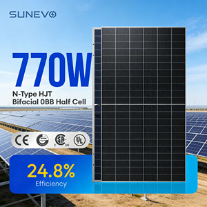 Prezzo all'Ingrosso: Pannelli Solari SunEvo HJT Tipo N da 550W, 580W, 600W, 700W, 750W, 770W - Magazzino UE, Alta Efficienza per Uso Domestico - Product Image 1