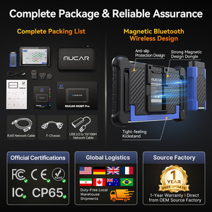 Outils de diagnostic automobile complets MUCAR 892BT PRO avec intelligence artificielle, scanner OBD2, codage ECU, carte de topologie, J2534, DOIP, CANFD - Product Image 6