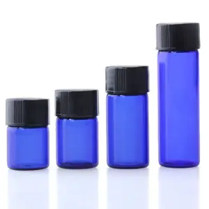 Flacons de test bleu pour échantillons d'huile essentielle de 1ml 2ml 3ml 5ml