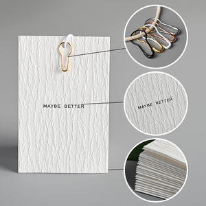 Etiqueta colgante personalizable de tamaño completo, etiqueta de marca de cartón de gama alta con textura en relieve, logotipo personalizado, cuerda de amarre adjunta - Product Image 3