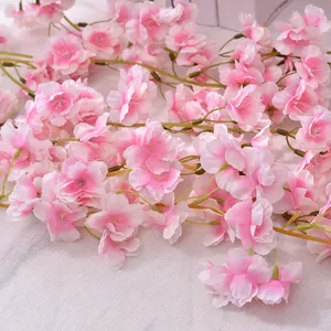 <span class=keywords><strong>Guirlande</strong></span> de fleurs artificielles en fleurs de cerisier roses de 1,8 mètre, idéale pour la décoration de mariage - Vente chaude, qualité supérieure - Product Image 6