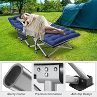 Lit personnalisé de haute qualité, portable, extérieur, pour jardin, voyage, double couche, Oxford, tente de camping, lit simple pliant de luxe