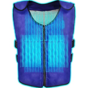AQTQ Hommes Cool Veste pour Temps Chaud Glace <span class=keywords><strong>Gilet</strong></span> Réfléchissant Avec Bacs De Glace et Poches <span class=keywords><strong>Gilet</strong></span> De Refroidissement pour Travailler dans la Chaleur - Product Image 5