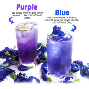 100 % Premium Butterfly Pea Flower Wholesale Pure Dried Blue Pea Flower Teabag Rich in Anthocyanins