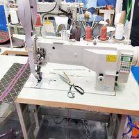 Machine à coudre industrielle avec point noué à double aiguille pour siège de voiture en PVC tapisserie d'ameublement en cuir Accessoires d'intérieur de voiture