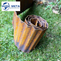 Bordure moderne durable en acier galvanisé ondulé pour les lits de jardin clôturant les frontières et les chantiers extérieurs