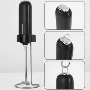 Electric Milk Frother With Stand and <b>Hook</b> Battery- Operated Foam Maker Coffee Tool - Product Image 1