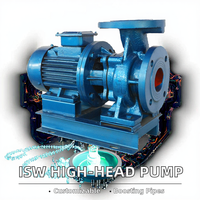 Pompe centrifuge horizontale monophasée ISW32-125-0.75KW à raccordement par bride en fer pour pipeline, surpresseur de circulation d'eau haute pression