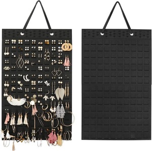 Fabric Felt <b>Hanging</b> Bag for Earring <b>Wall</b>-Mounted Jewelry <b>Storage</b> Including Necklace Ring for Organizing <b>Wall</b> <b>Storage</b> - Product Image 2