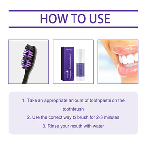 Correcteur de couleur Oralhoe pour éliminer les taches dentaires chez l'homme et la femme, améliorez votre sourire avec du <span class=keywords><strong>dentifrice</strong></span> blanchissant <span class=keywords><strong>violet</strong></span> - Product Image 6