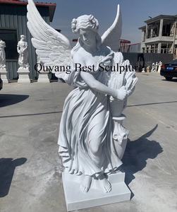 美しい天然白大理石の伝統的な手彫り磨き仕上げのアポロエレガントな裸婦像、家の装飾に - Product Image 6