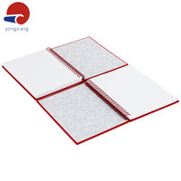 Carnet de notes personnalisé avec couverture en tissu, double spirale, estampage à chaud, logo OEM, vente en gros