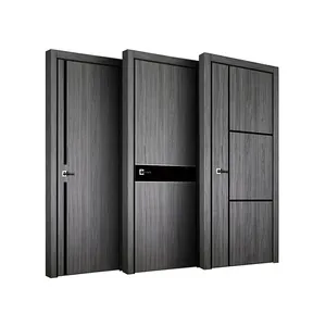 Standard size sound insulation MDF solid wood door for interior