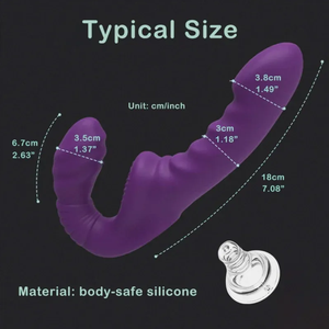 Masturbateur féminin <span class=keywords><strong>Triple</strong></span> choc gode vibrateur Double tête Dragon Pulla lesbienne faux pénis produits sexuels gode simulé - Product Image 4