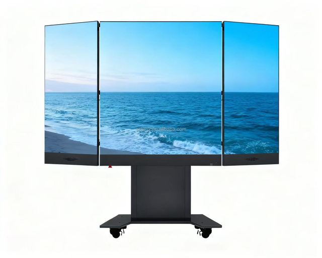 All One 108inch 135inch Foldable Mobile LED Screen for Education & Remote Video Conference Wall Mounted Wall Display
