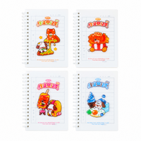 Cuaderno Espiral DEPAI A6 con Diseño de Comida, Animales y Postres, 90 Hojas, 80GSM, Agenda Escolar para Estudiantes, Material Escolar Infantil