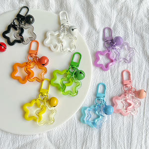 Llavero de Estrella de Gelatina Barato y Bonito, Llavero de Resina Acrílica de Color Caramelo, Amuleto de Pentagrama Kawaii - Product Image 1