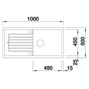 <span class=keywords><strong>Évier</strong></span>s de cuisine en Quartz noir, bol unique de 40 pouces, avec long panneau de vidange - Product Image 5
